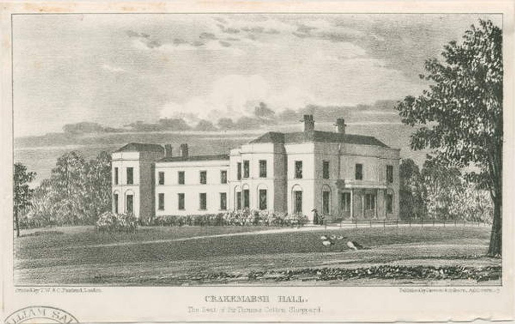 Detail of Uttoxeter - Crakemarsh Hall: lithograph, nd [c 1839] by School English