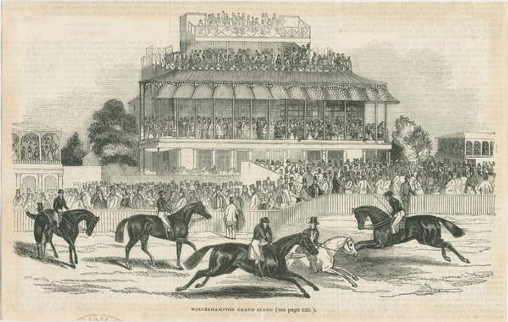 Detail of Wolverhampton - Grand Stand: woodcut engraving, nd [c 1844] by School English