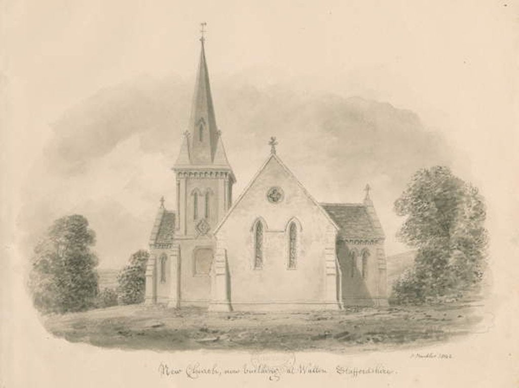 Detail of Walton-on-the-Hill Church by John Buckler