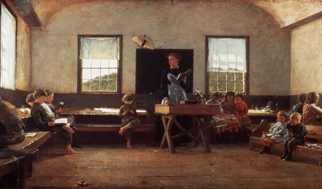 Detail of Winslow Homer: The Country School by Anonymous
