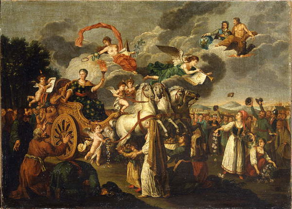 Detail of Catherine II Journeying Across Russia, 1787 by School Russian