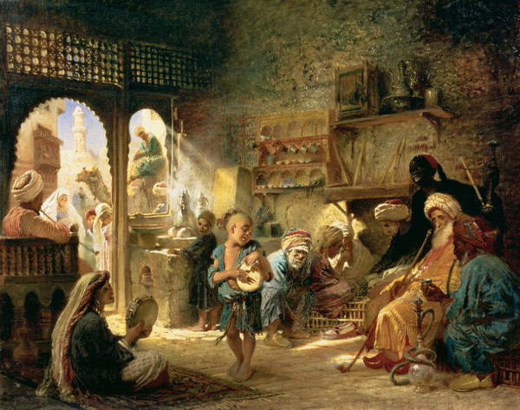 Detail of Coffee House in Cairo, 1870s by Konstantin Egorovich Makovsky