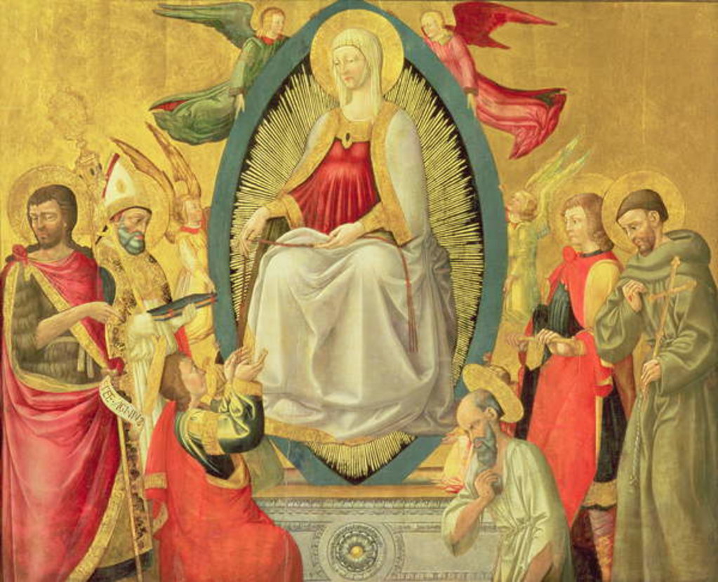 Detail of Ascension of the Virgin, 1465 by Neri di Bicci