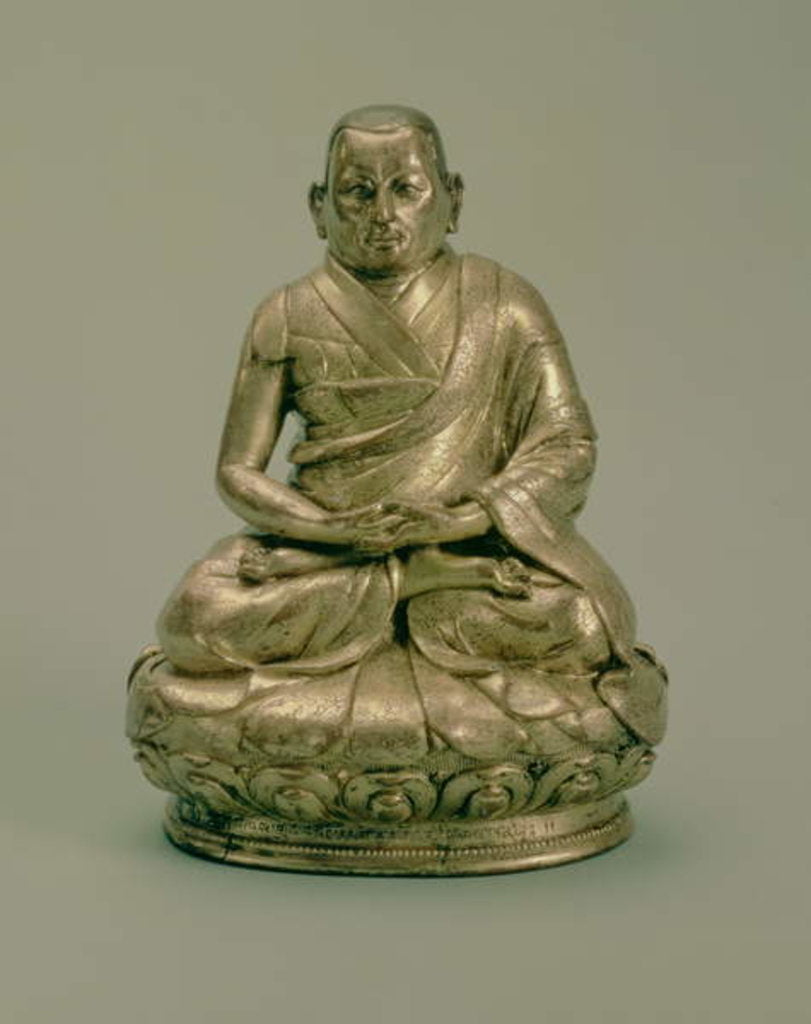 Detail of Sonam Gyatso, Third Dalai Lama, 16th-17th century by School Tibetan