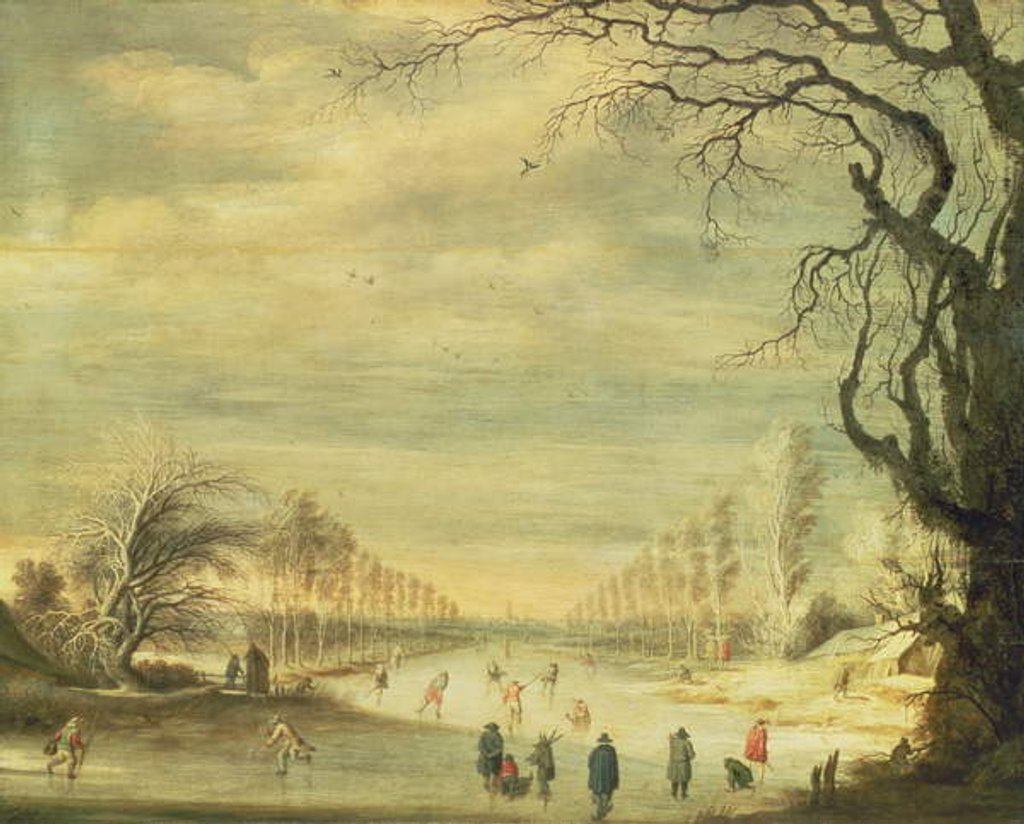 Detail of Winter Landscape by Gijsbrecht Lijtens