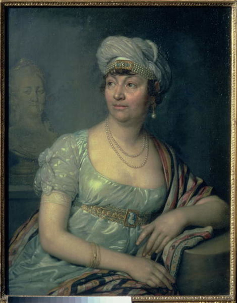 Detail of Portrait of Germaine de Stael, 1812 by Vladimir Lukich Borovikovsky