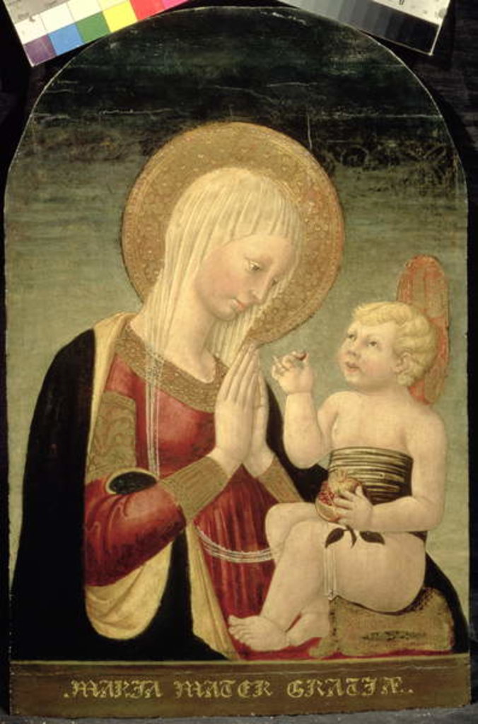 Detail of Madonna and Child with Pomegranate by Neri di Bicci