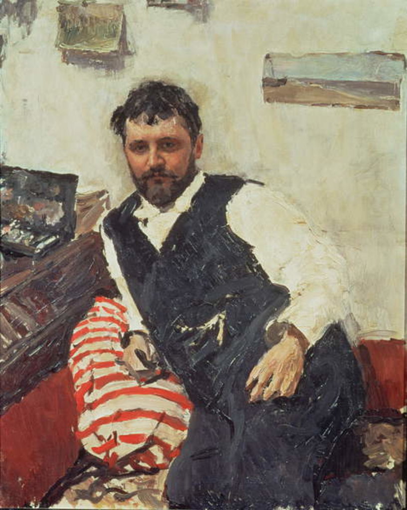 Detail of Portrait of Konstantin Korovin, 1891 by Valentin Aleksandrovich Serov