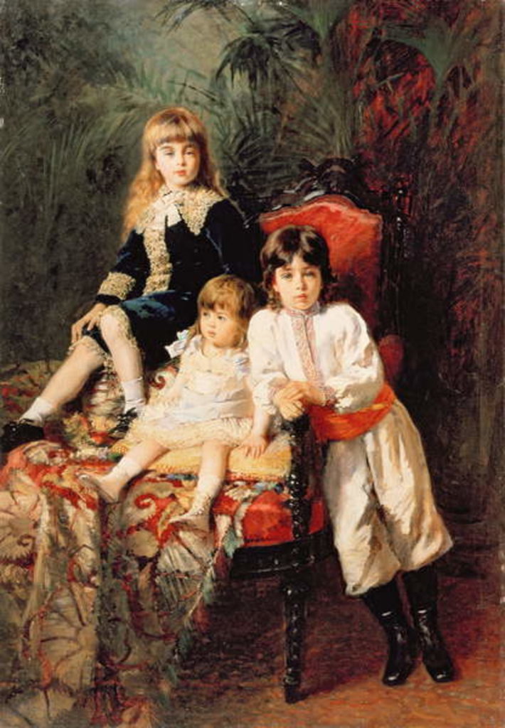 Detail of Mr. Balashov's Children, 1880 by Konstantin Egorovich Makovsky