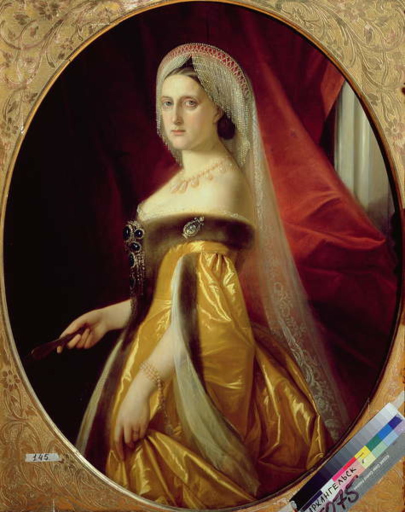 Detail of Portrait of Grand Duchess Maria Nikolaevna President of the St. Petersburg Art Academy by School Russian