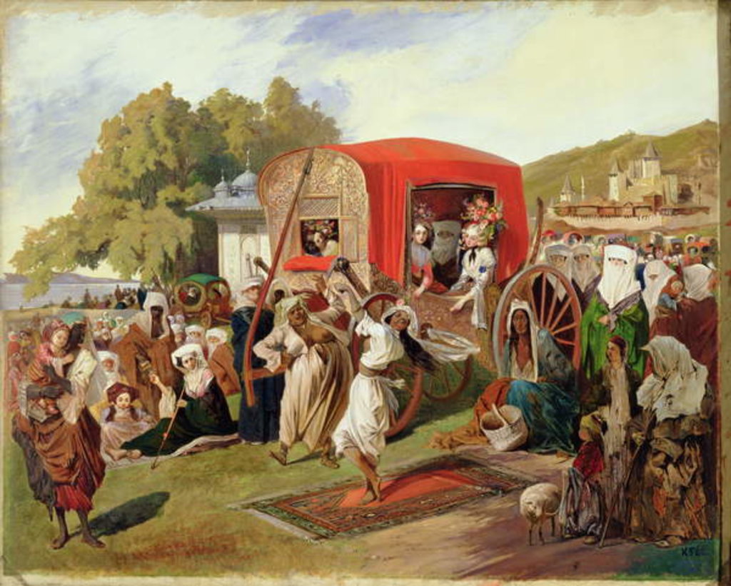 Detail of Outdoor Fete in Turkey, c.1830-60 by Grigori Grigorevich Gagarin