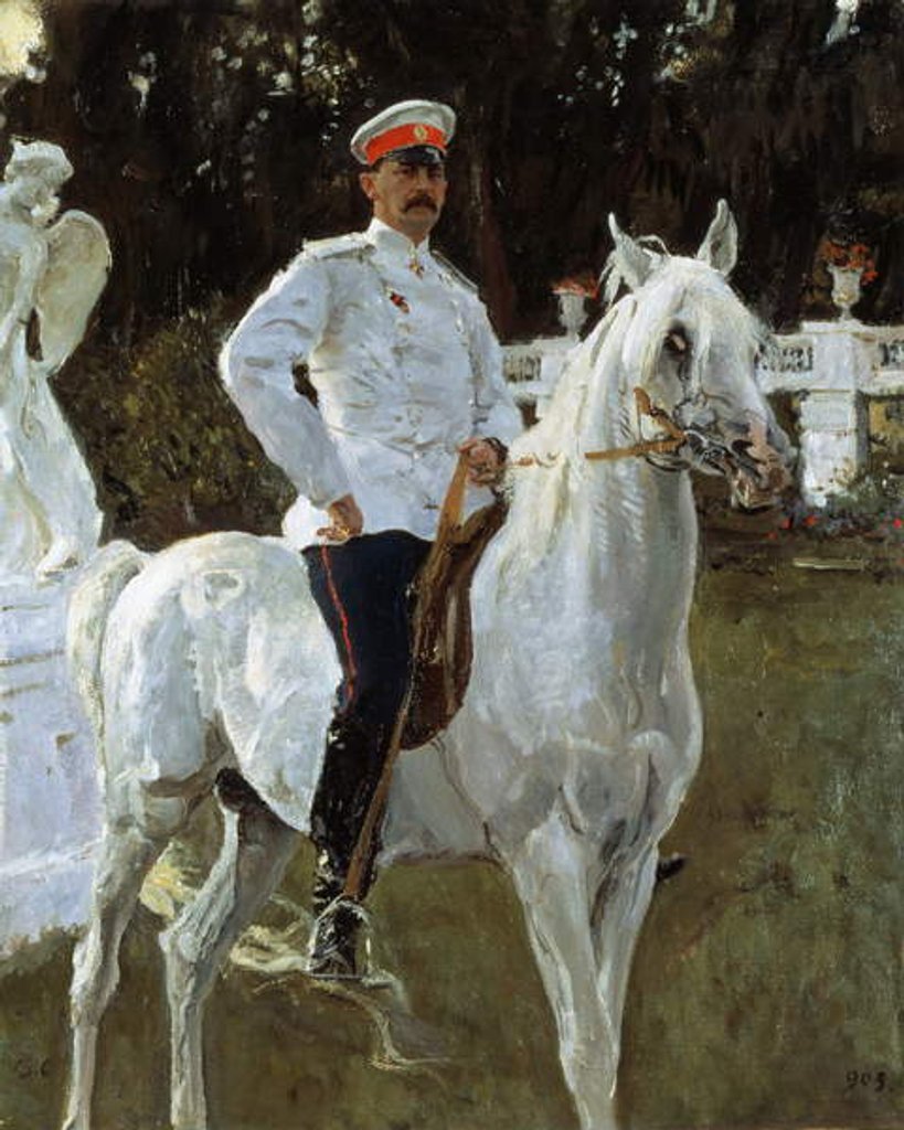 Detail of Portrait of Prince Felix Yussupov 1903 by Valentin Aleksandrovich Serov