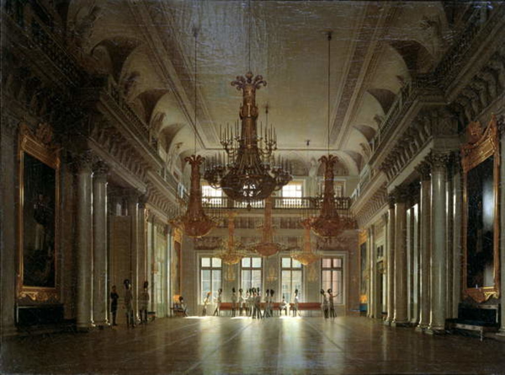 Detail of The Hall of the Field Marshal in the Winter Palace by Sergey Konstantinovich Zaryanko