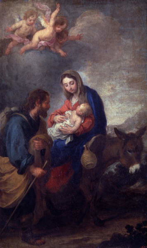 Detail of Rest on the Flight into Egypt by Bartolome Esteban Murillo