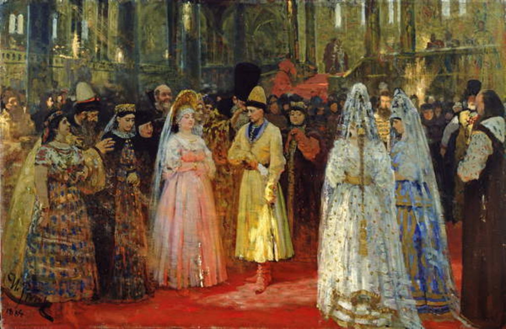 Detail of The Tsar choosing a Bride, c.1886 by Ilya Efimovich Repin