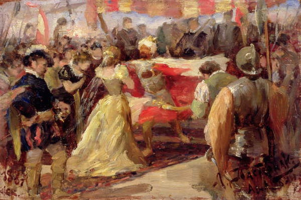 Detail of Stage design for 'Othello' by William Shakespeare, 1887 by Leonid Osipovic Pasternak