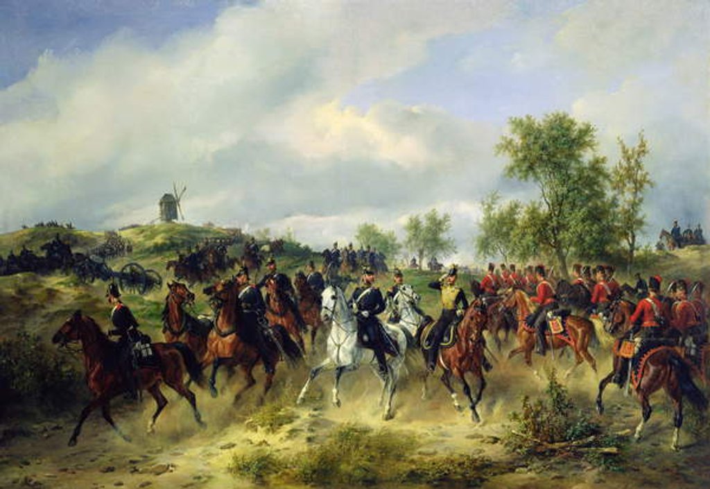 Detail of Prussian cavalry on expedition, c.19th by Carl Schulz