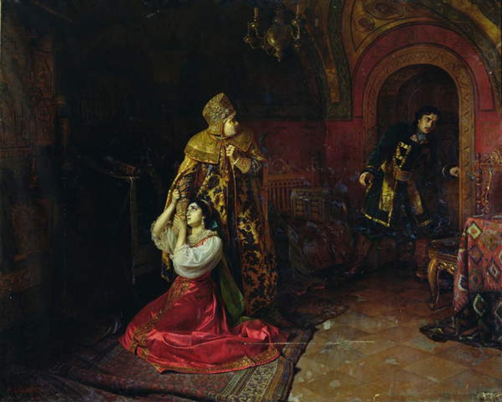 Detail of The last minutes of Godunov's family by Nikolai Pavlovich Shakhovskoi