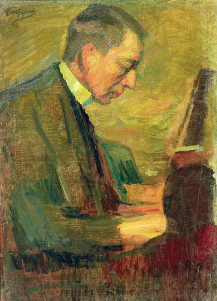 Detail of Portrait of Sergei Rakhmaninov, 1916 by Leonid Osipovic Pasternak