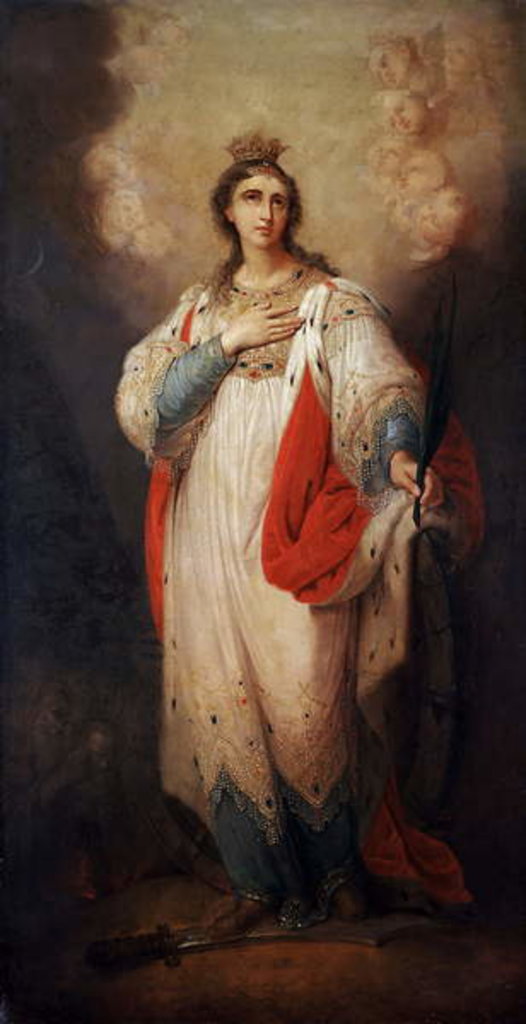 Detail of Saint Catherine by Vladimir Lukich Borovikovsky