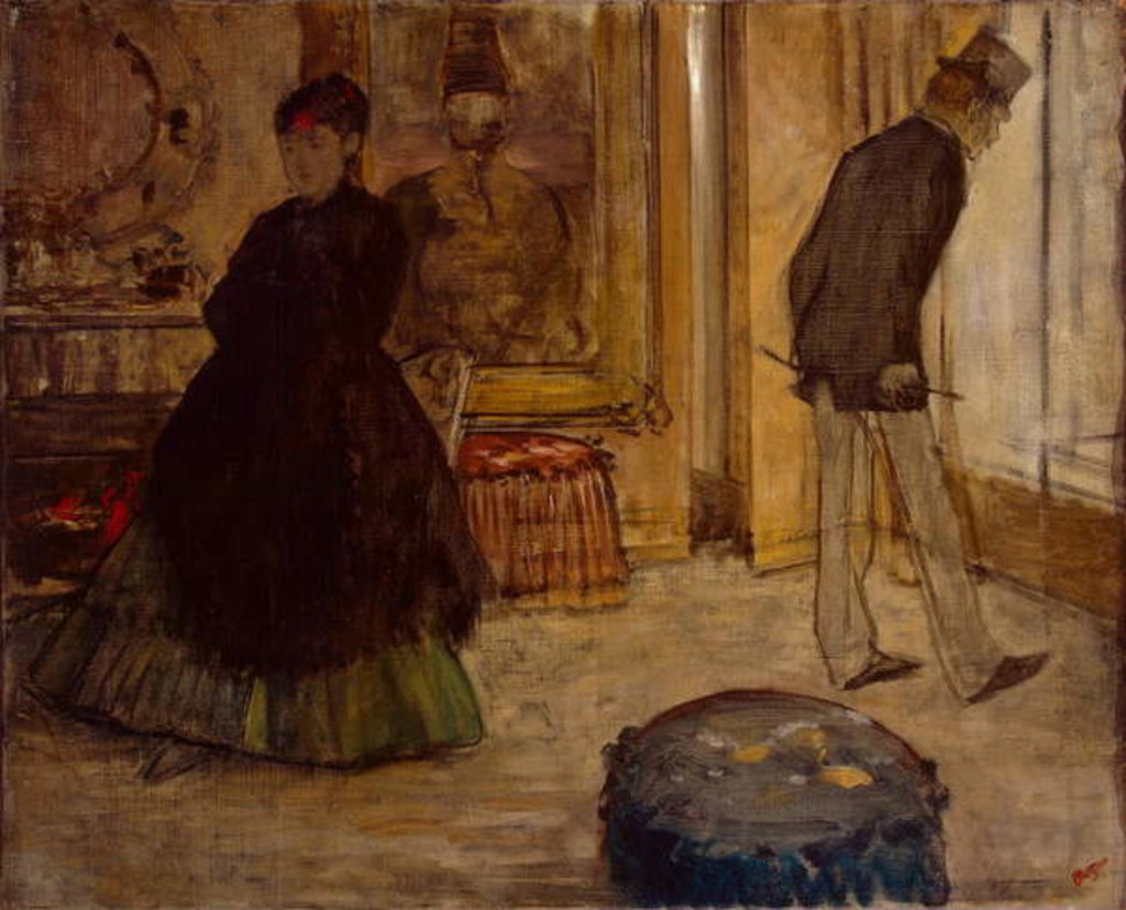 Detail of Interior with Two Figures, 1869 by Edgar Degas