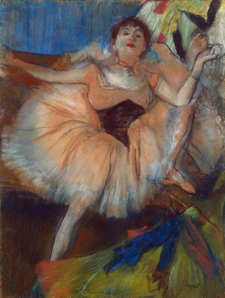 Detail of Seated Dancer, 1879-80 by Edgar Degas