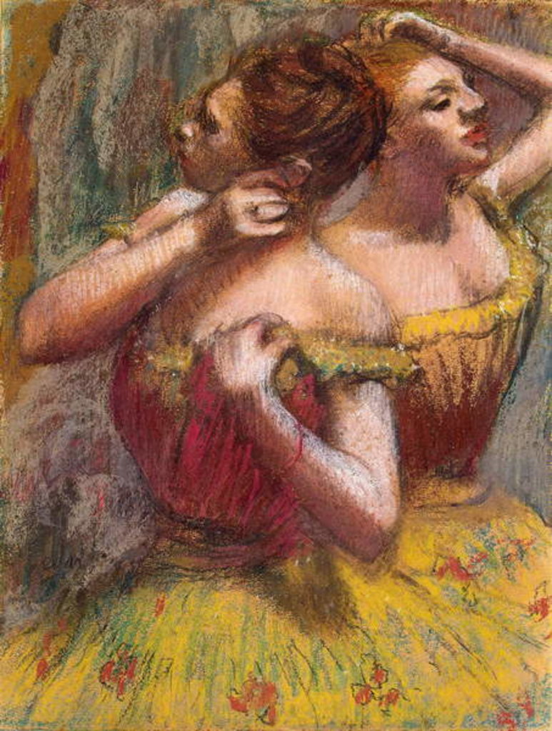 Detail of Two Dancers by Edgar Degas