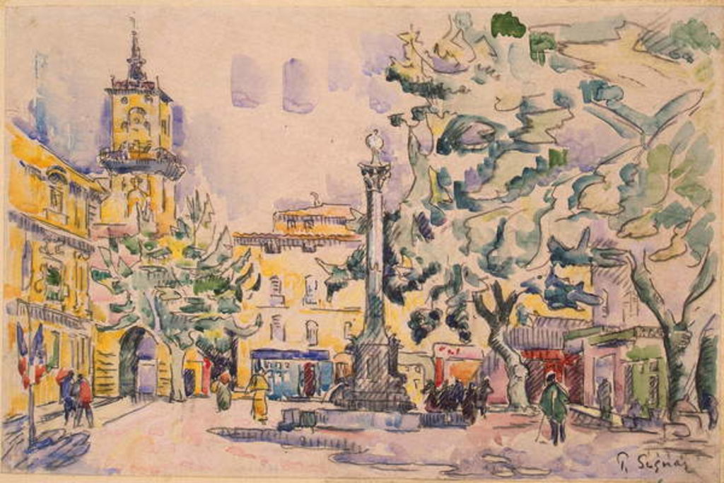 Detail of Square of the Hotel de Ville in Aix-en-Provence by Paul Signac