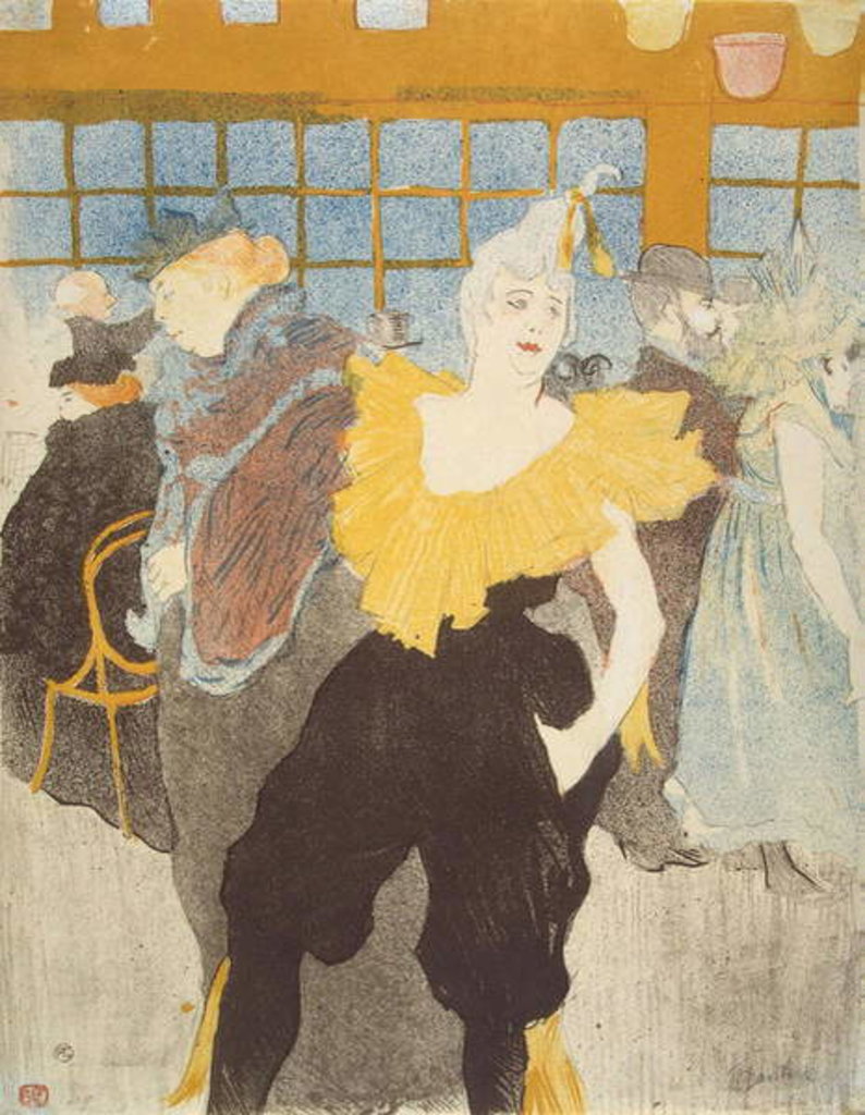 Detail of The Clownesse in the Moulin Rouge, 1897 by Henri de Toulouse-Lautrec