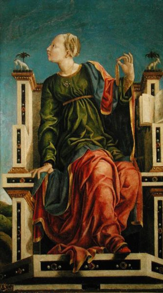 Detail of Erato by Cosimo and Maccagnino Angelo Tura
