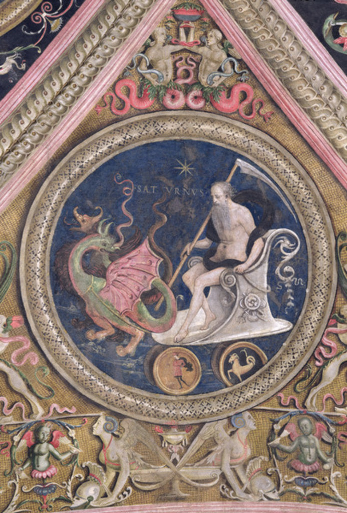 Detail of Saturn by Pietro Perugino