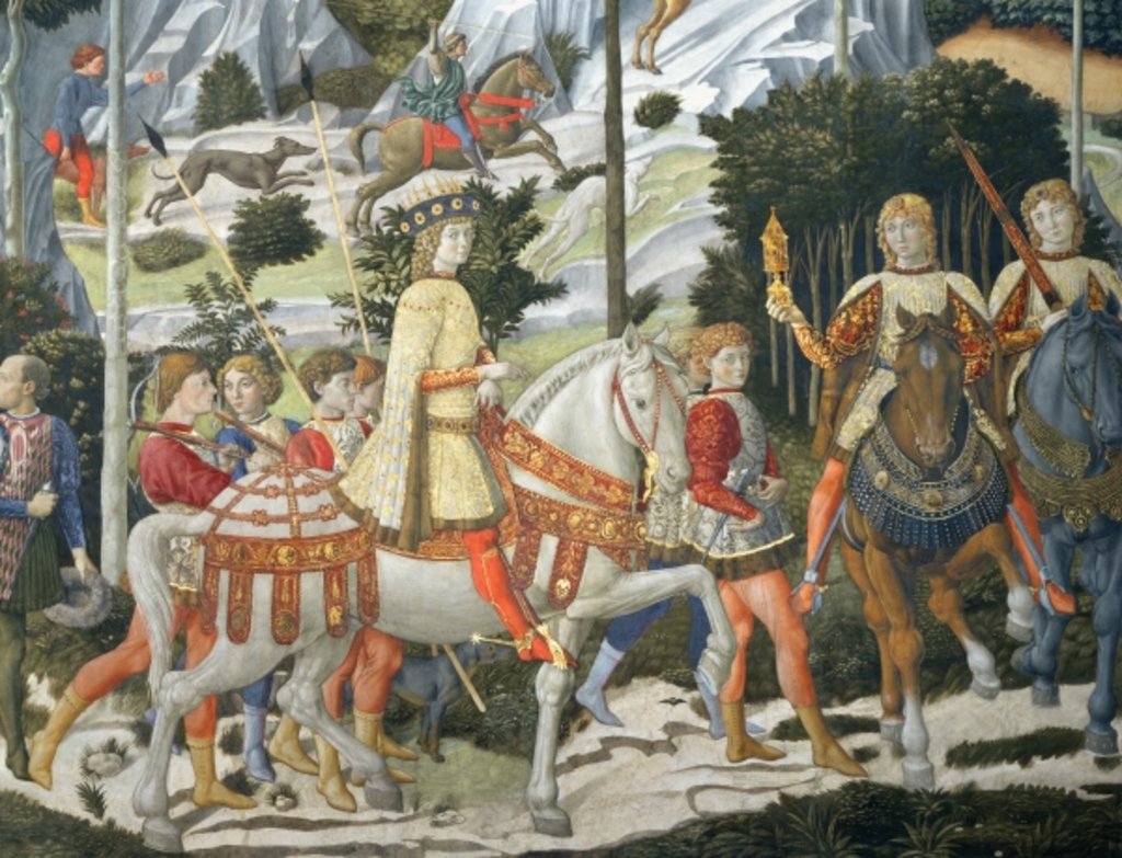 Detail of Lorenzo de' Medici, 'the Magnificent', as one of the Three Kings by Benozzo di Lese di Sandro Gozzoli
