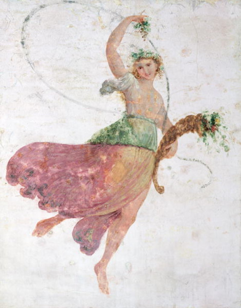 Detail of Young Dancer with a Cornucopia and a Bunch of Grapes by Carlo Bevilacqua