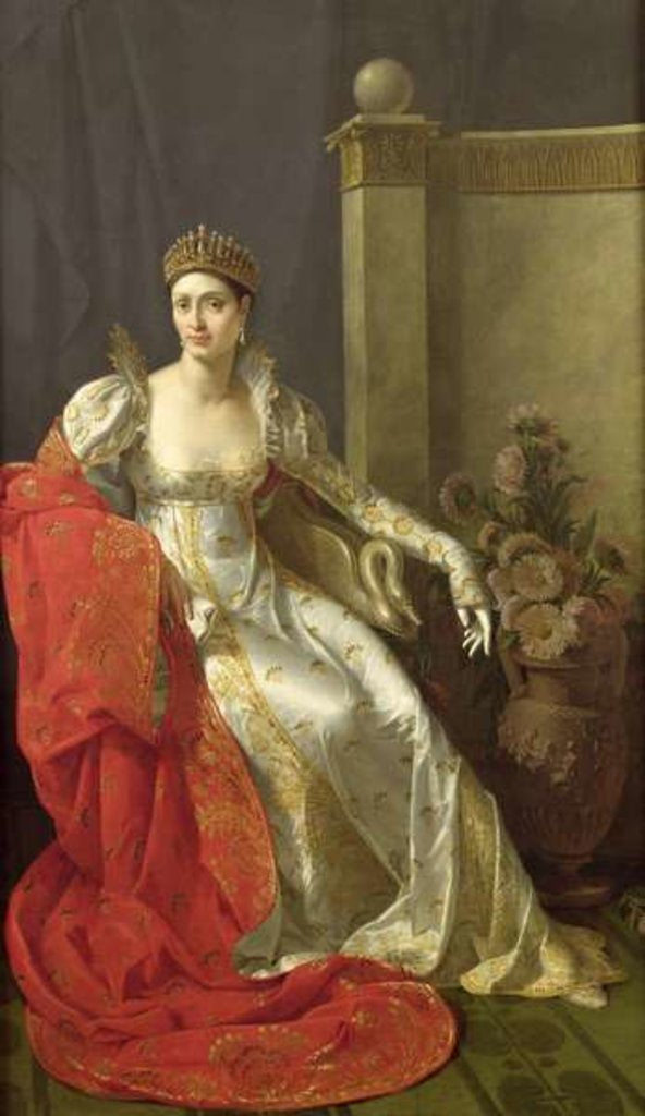 Detail of Elisa Bonaparte Princess Bacciochi by Marie Guilhelmine Benoist