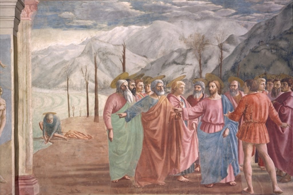 Detail of The Tribute Money by Tommaso Masaccio