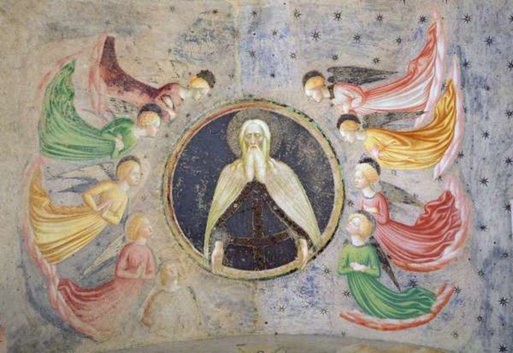 Detail of The Eternal Father surrounded by Angels by Tommaso Masolino da Panicale