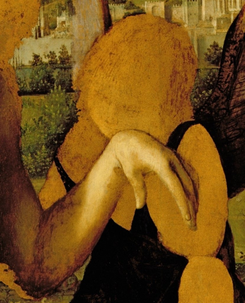 Detail of Christ Supported by Three Angels by Antonello da Messina