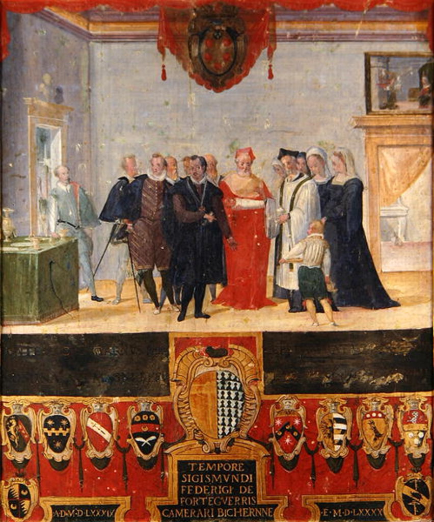 Detail of Baptism of Cosimo II de Medici 1589 by Ventura di Arcangelo Salimbeni