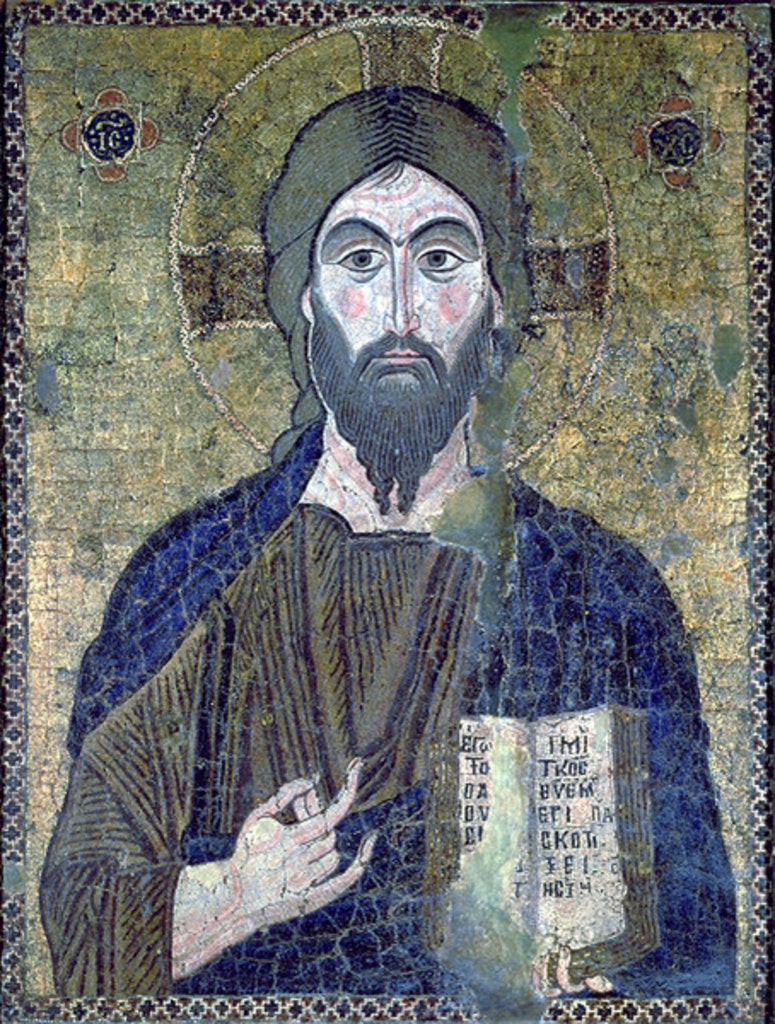 Detail of Christ Pantocrator by Byzantine