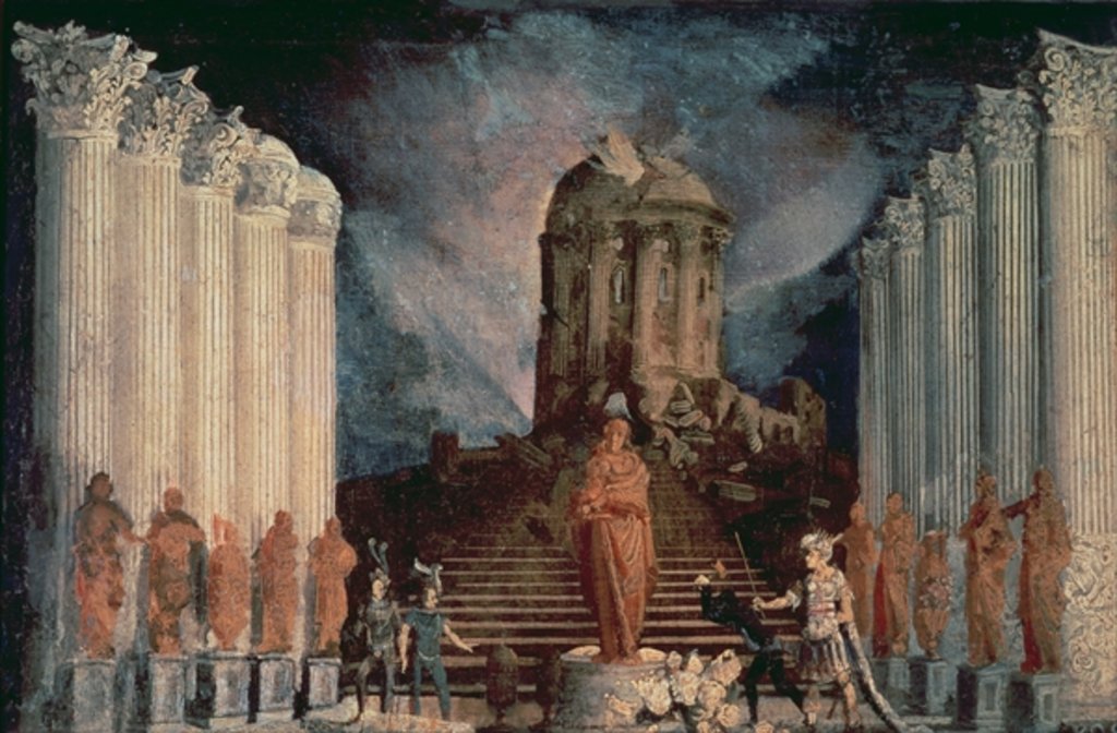 Detail of Destruction of the Temple of Jerusalem by Titus by Monsu Desiderio