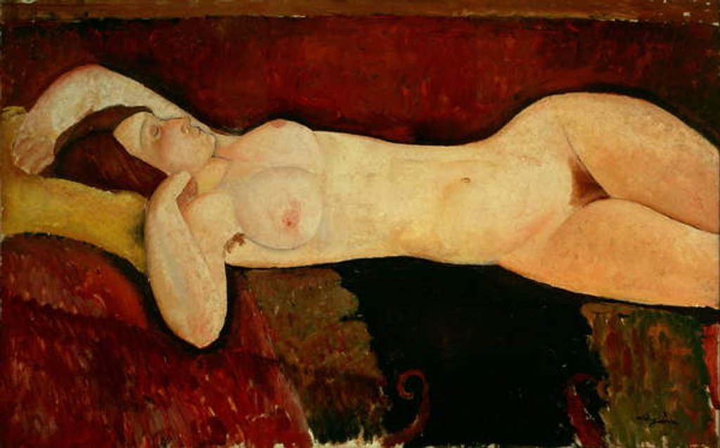 Detail of Reclining Nude c.1919 by Amedeo Modigliani