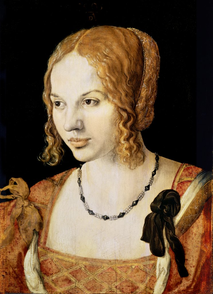Detail of Young Venetian Woman by Albrecht Dürer or Duerer