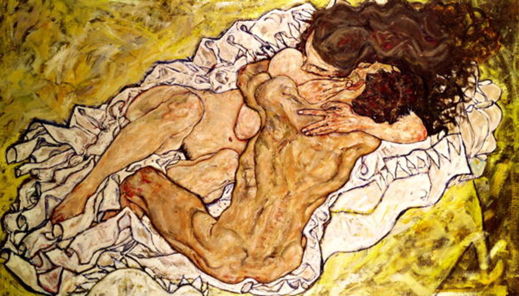 Detail of The Embrace, 1917 by Egon Schiele
