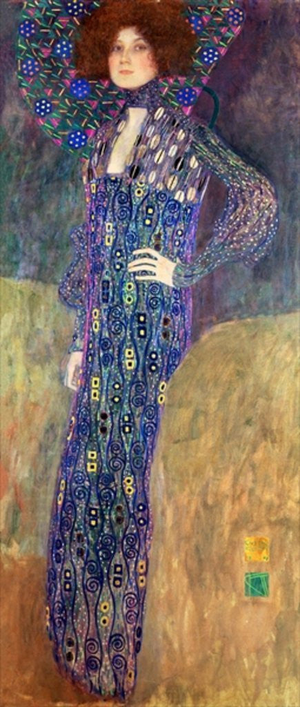 Detail of Emilie Floege by Gustav Klimt