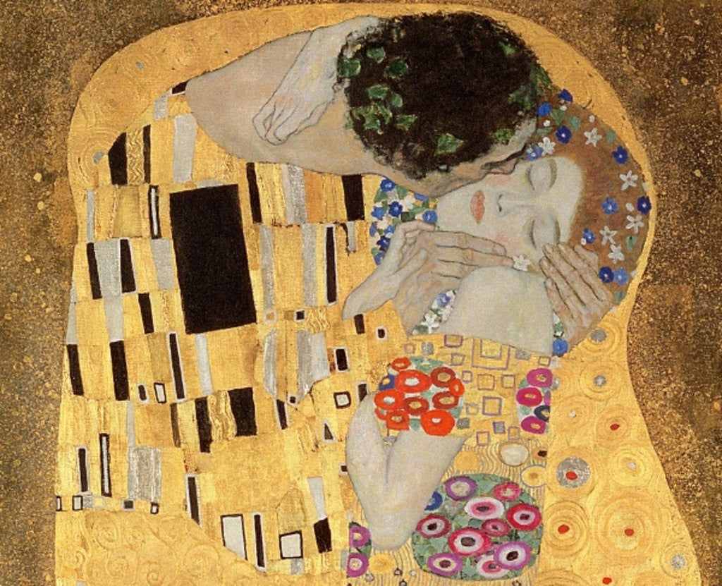 Detail of The Kiss by Gustav Klimt
