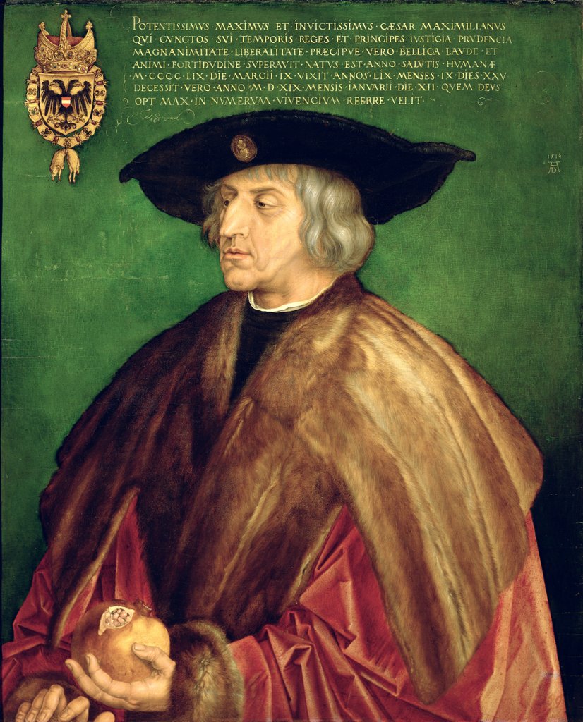 Detail of Emperor Maximilian I by Albrecht Dürer or Duerer