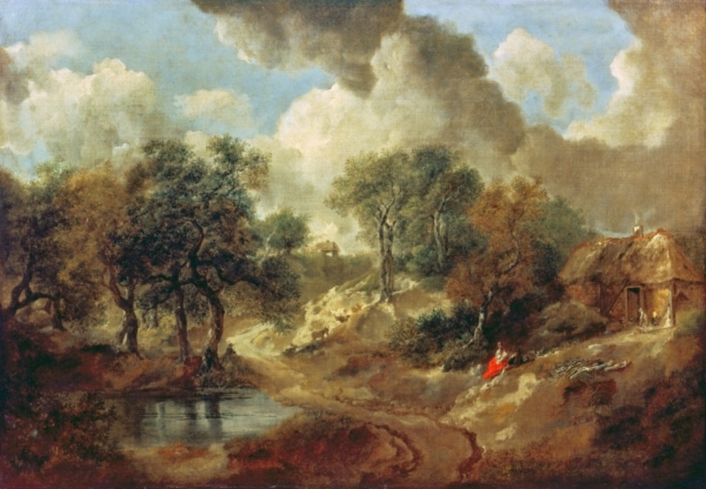 Detail of Suffolk Landscape, 1748 by Thomas Gainsborough