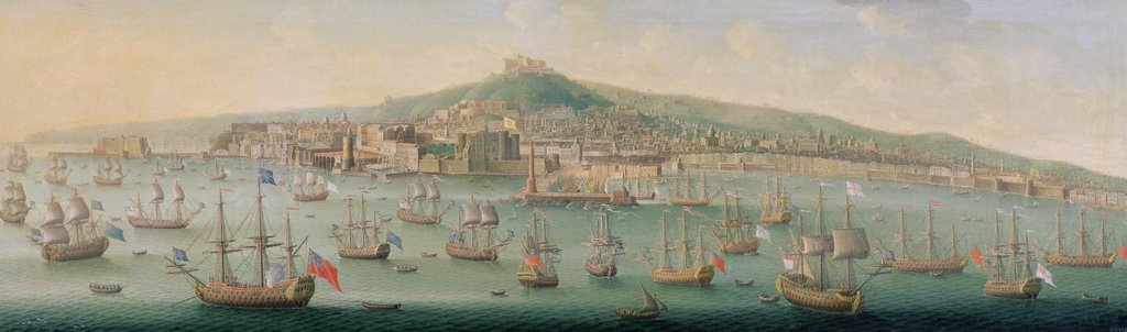 Detail of View of Naples by Gaspar Butler