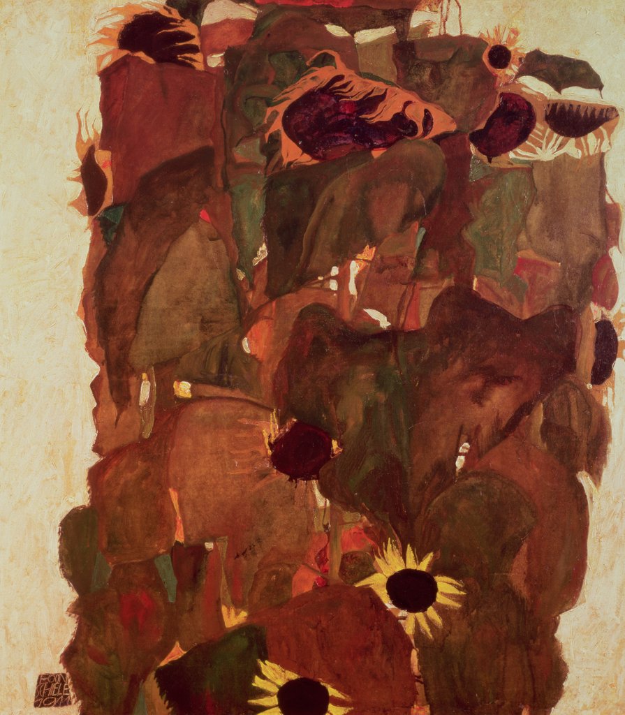 Detail of Sunflowers II, 1911 by Egon Schiele