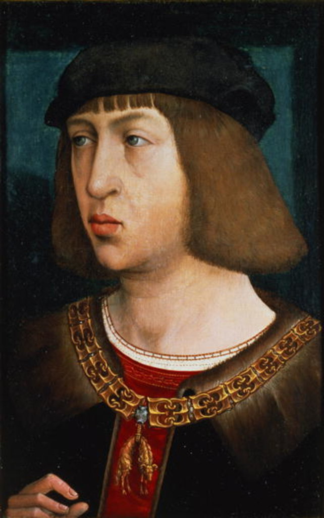 Detail of Philip I of Spain, son of Maximilian I and Maria of Burgundy, 1500 by Juan de Flandes